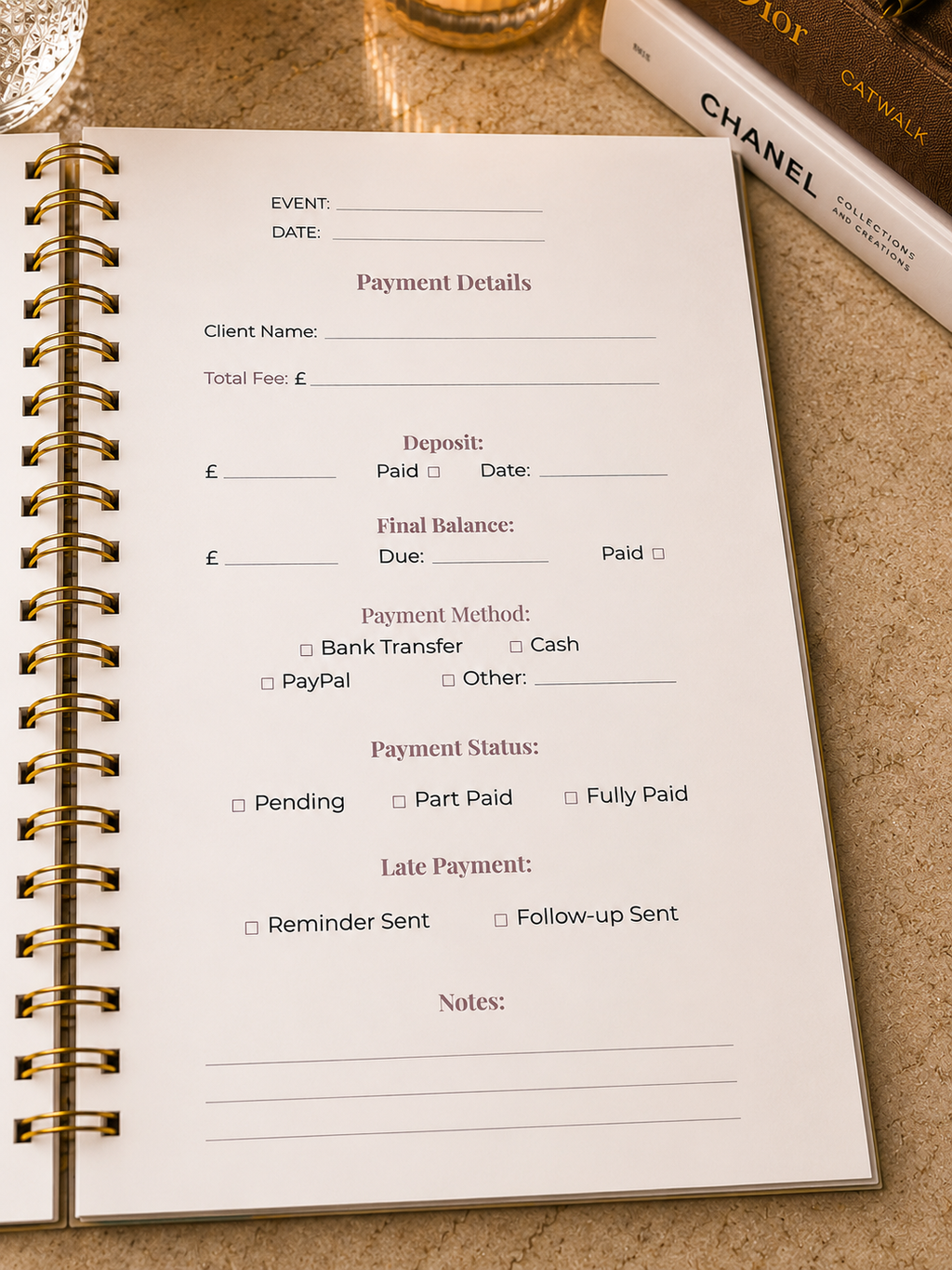 Wedding Singer Planner